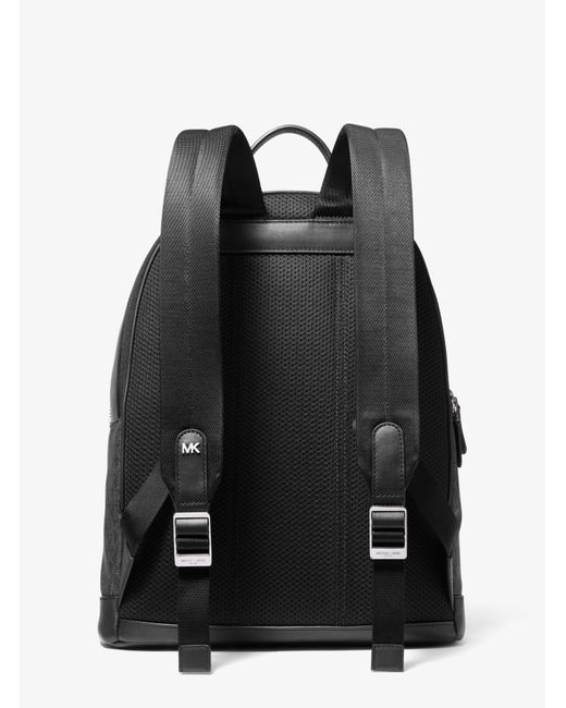 Michael Kors Canvas Hudson Logo Stripe Backpack in Black for Men Lyst