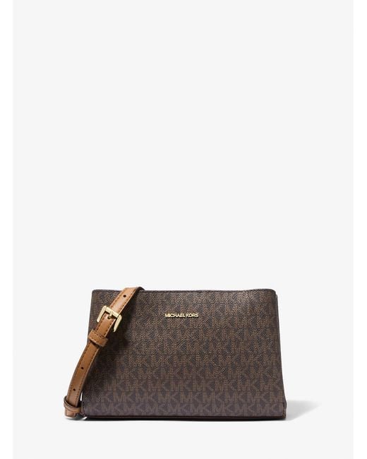MICHAEL Michael Kors Brown Mk Ruthie Small Signature Logo Crossbody
