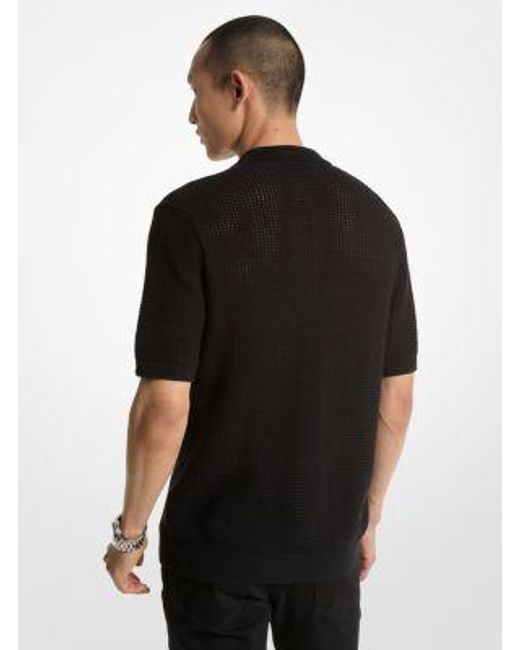 Mk Camicia Traforata di Michael Kors in Black da Uomo