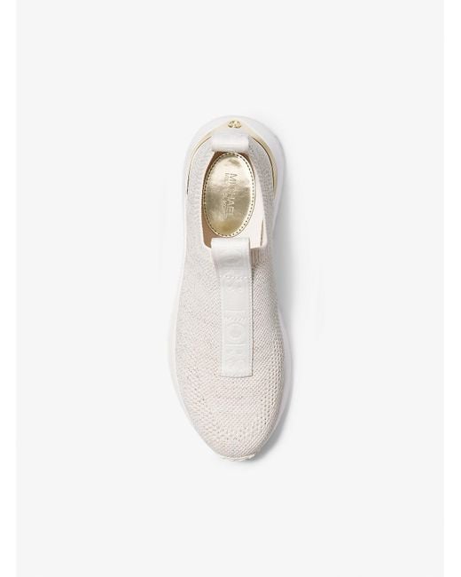 MICHAEL Michael Kors White Mk Bodie Knit Slip-On Trainers