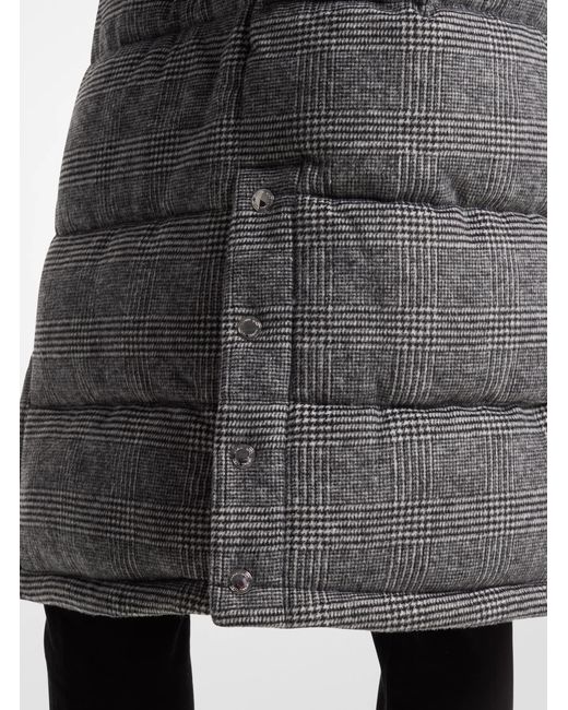 Michael Kors Gray Prince Of Wales Quilted Puffer Coat for men