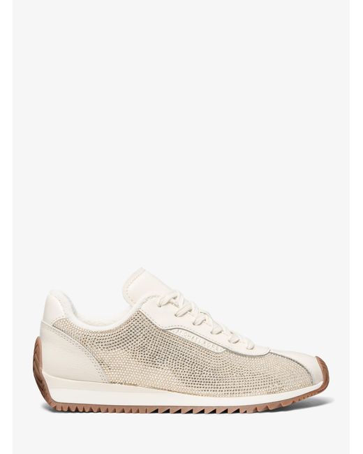 MICHAEL Michael Kors White Mk Rhodes Leather Trainer
