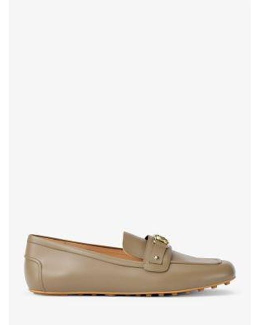 Michael Kors Natural Mandy Leather Moccasin Loafer