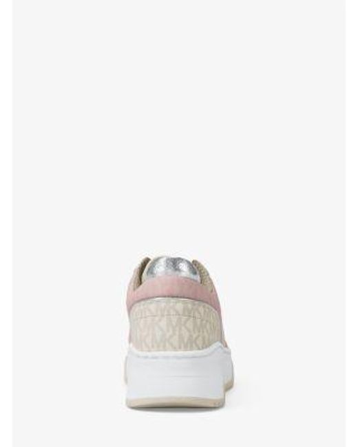 Michael Kors White Lexi Mixed-Media Sneaker