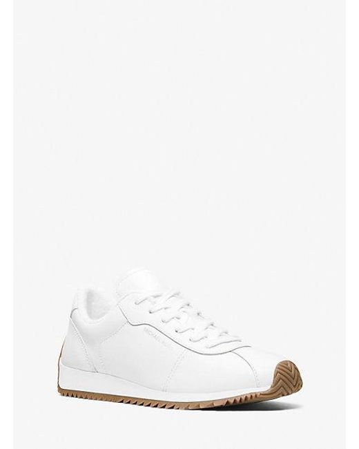 Michael Kors White Rhodes Leather Trainer