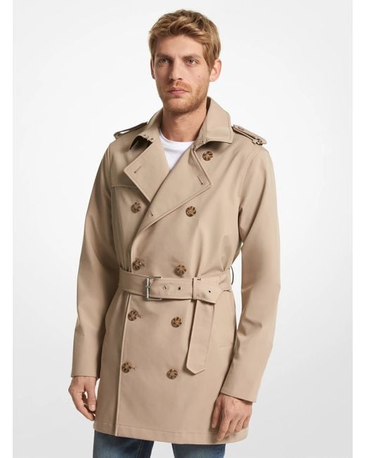 Michael Kors Natural Woven Trench Coat for men