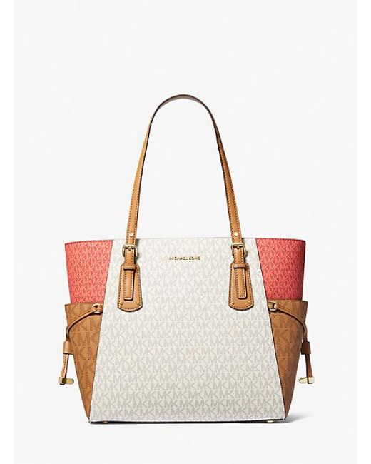 MICHAEL Michael Kors White Voyager East West Tote