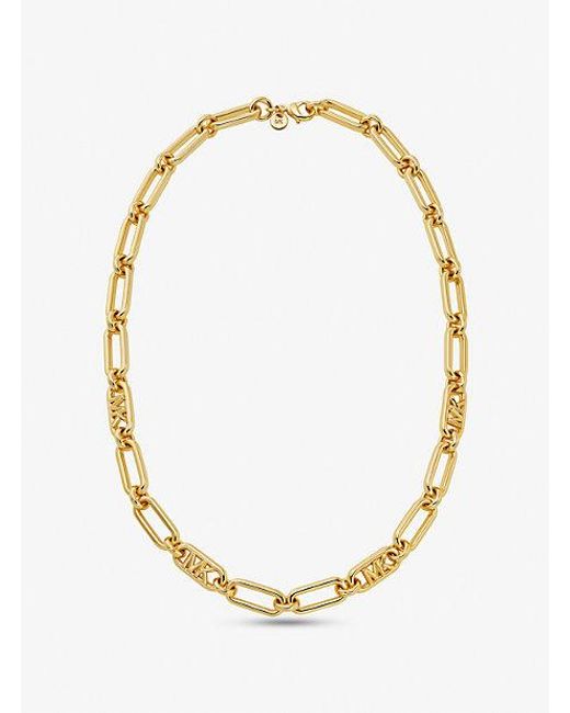 Michael Kors Metallic Plated Empire Link Chain Necklace