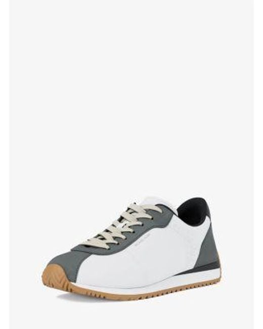 Michael Kors White Rhodes Mixed-Media Trainer for men