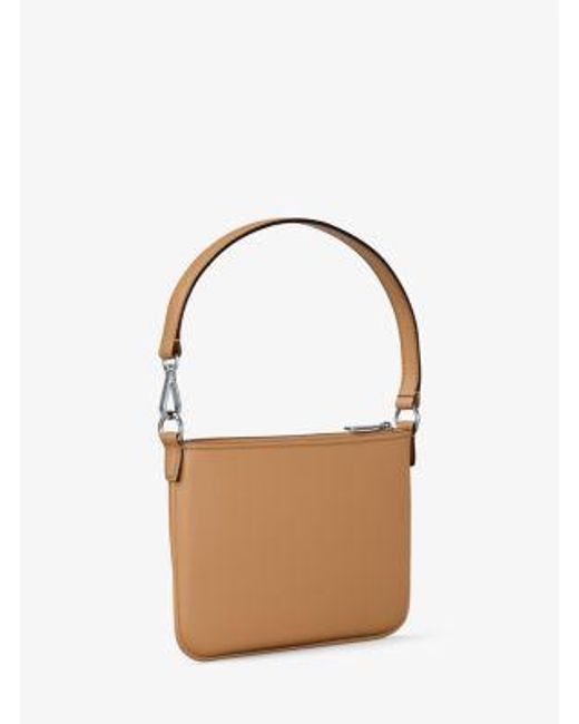 Michael Kors Natural Jet Set Small Pebbled Leather Convertible Wristlet