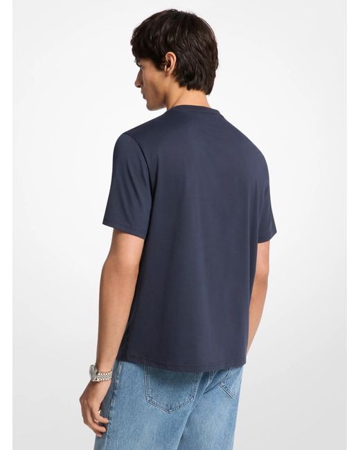 Michael Kors Blue T-Shirt With Pocket Night for men