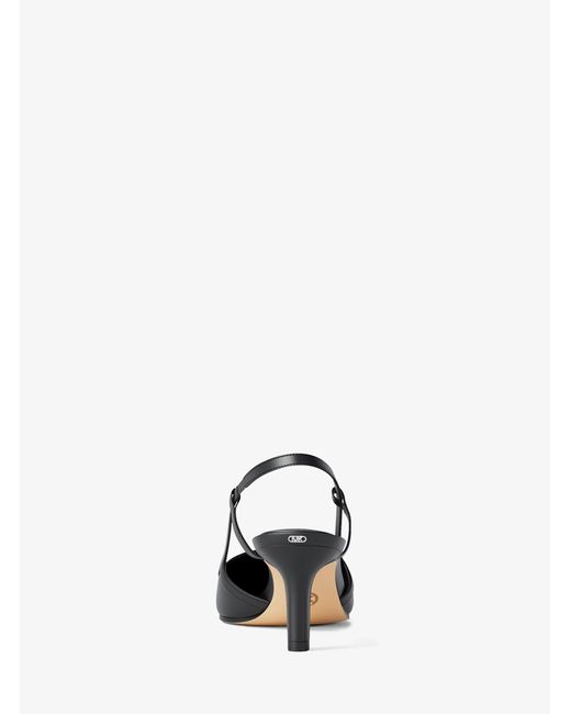 MICHAEL Michael Kors White Mk Alora Leather Slingback Pump