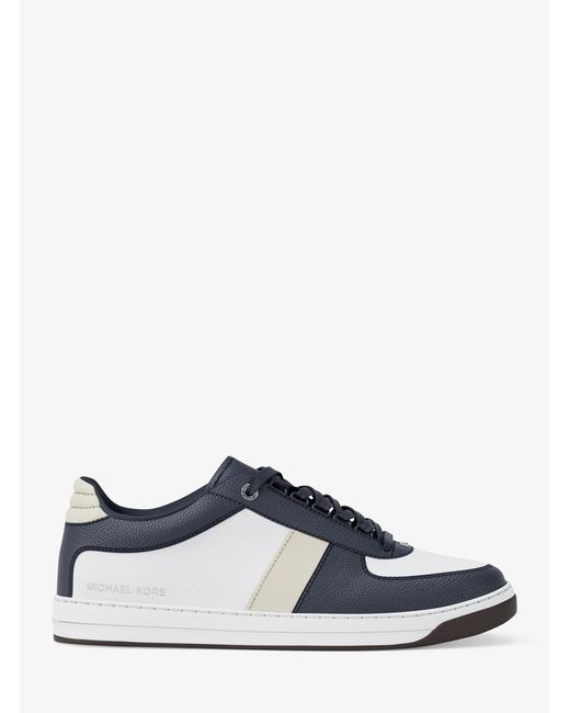 Michael Kors Blue Mk Brady Color-Block Leather Trainers for men