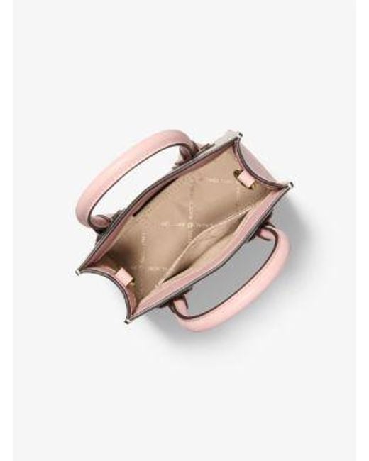 Michael Kors Pink Mercer Extra-Small Logo And Leather Crossbody Bag