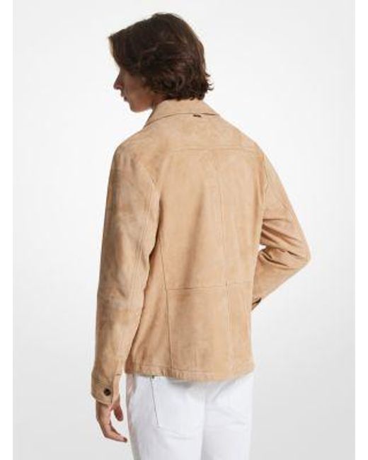 Michael Kors Natural Mk Suede Shirt Jacket for men