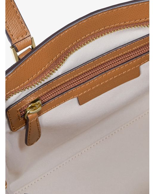 MICHAEL Michael Kors Natural Taryn Small Signature Logo And Leather Convertible Crossbody Bag