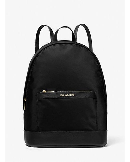 Michael Kors Black Morgan Medium Nylon Backpack