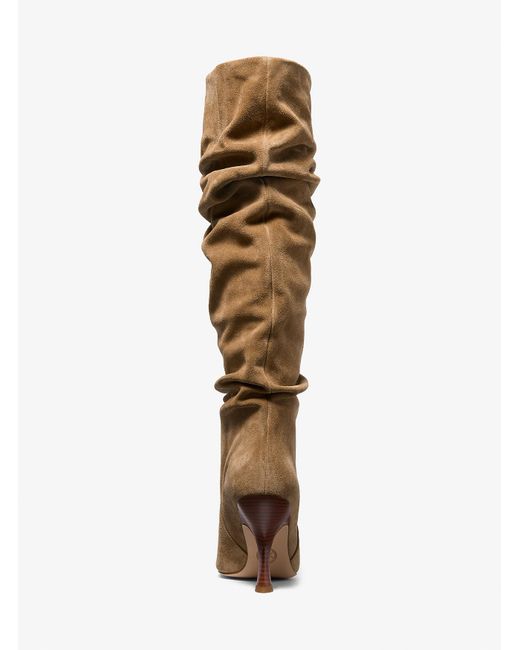 MICHAEL Michael Kors White Mk Luna Suede Boot