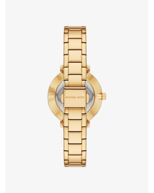 Michael Kors Metallic Mk Mini Pyper Pavé-Tone Watch And Jewlery Gift Set