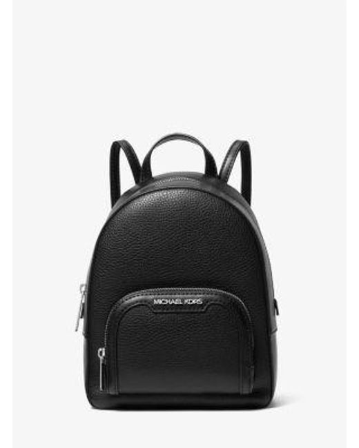 Michael Kors Black Jaycee Extra-Small Pebbled Leather Convertible Backpack