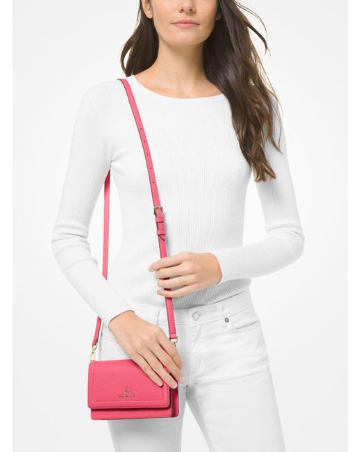 Bandolera Jet Set pequeña transformable de piel granulada con compartimento  para smartphone Michael Kors de Cuero | Lyst