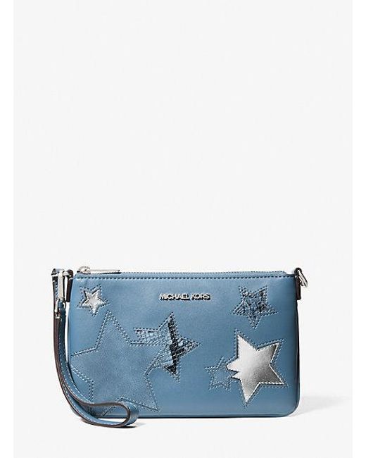 Michael Kors Blue Jet Set Small Printed Wristlet