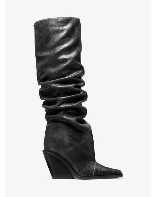 Mk Botte Souple Noemie En Cuir Délavé MICHAEL Michael Kors en coloris Black