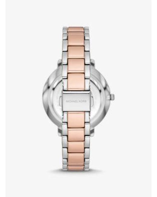 Michael Kors White Pyper Two-tone Embossed Logo Watch
