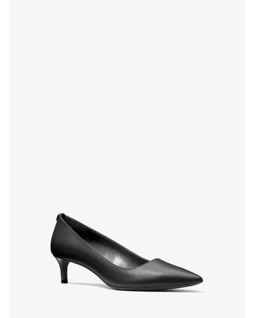 MICHAEL Michael Kors Black Mk Alina Flex Leather Kitten Pump