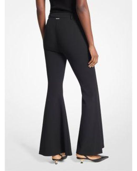Michael Kors Black Stretch Crepe Flared Pant