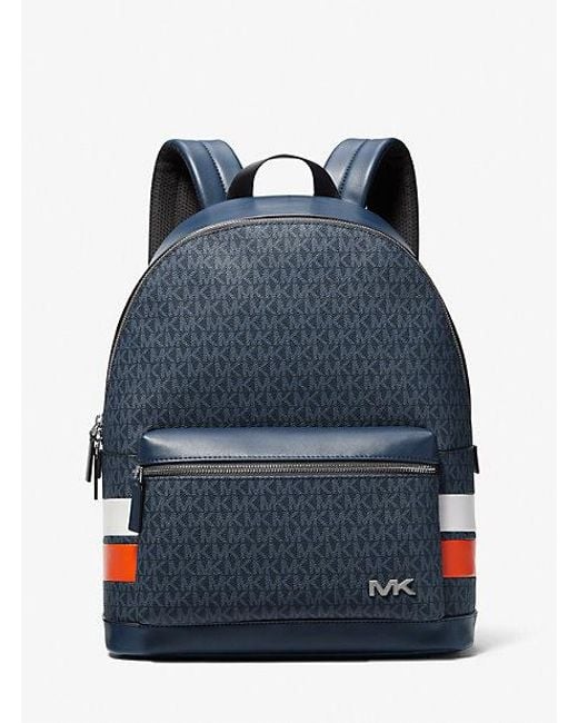 Michael Kors Blue Rivington Striped Signature Logo Stripe Backpack for men