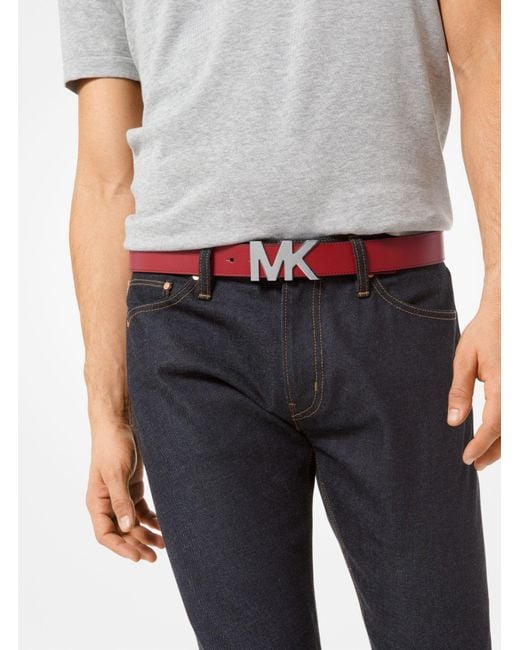 Michael kors on sale belt mens red