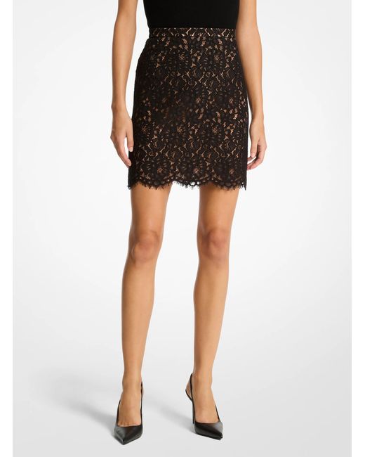 Michael Kors Black Lace Miniskirt