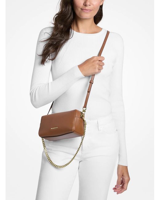 MICHAEL Michael Kors Brown Mk Bryant Small Pebbled Leather Crossbody Bag