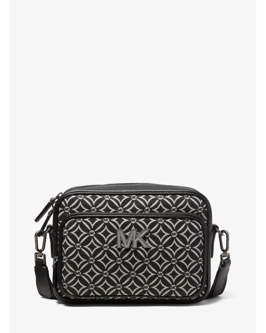 Michael Kors Hudson Logo Jacquard Crossbody Bag in Gray for Men Lyst