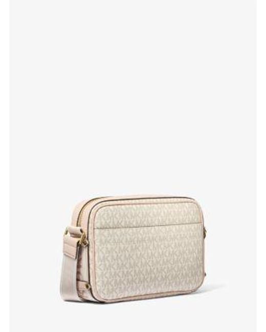 Michael Kors Pink Maeve Large Signature Logo Crossbody Bag