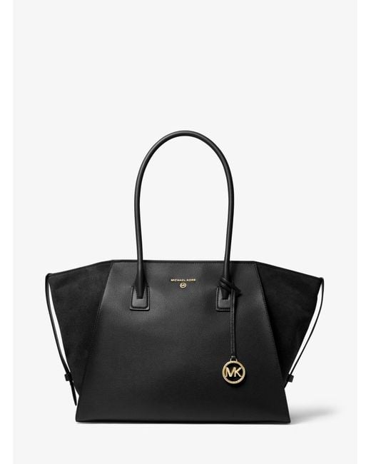 Michael Kors Avril Extralarge Leather Topzip Tote Bag in Black Lyst