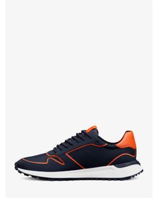Michael Kors Blue Dax Mixed-Media Trainer for men