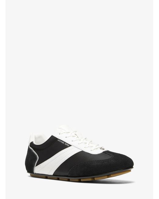 MICHAEL Michael Kors White Mk Susie Mixed-Media Trainers