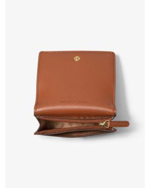 Michael Kors White Carson Small Pebbled Leather Wallet
