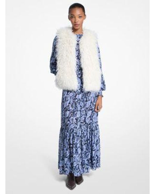 MICHAEL Michael Kors Blue Faux Shearling Vest