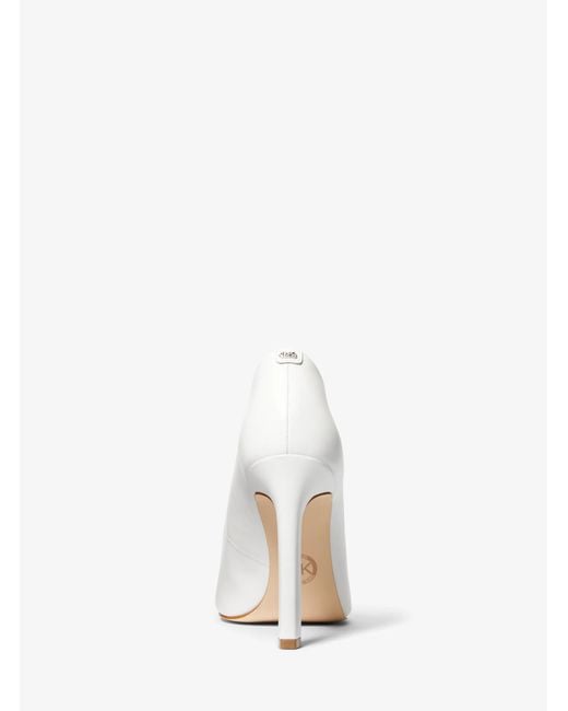 Michael Kors White Mk Amara Leather Pump