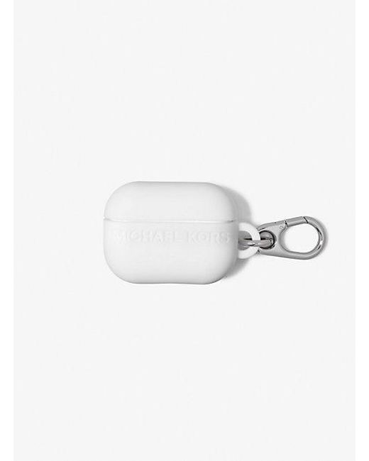 Michael Kors White Logo Embossed Case For Apple Airpods Pro® for men