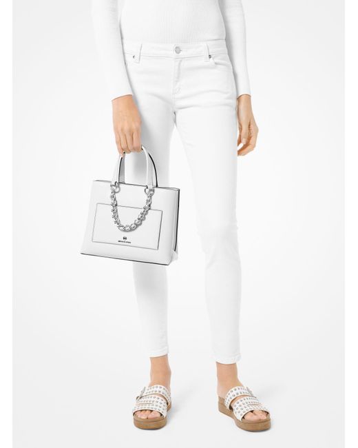 Cece Small Leather Chain Messenger Bag IUCN Water