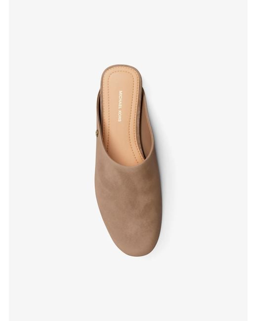 Michael Kors Natural Cady Suede Mule