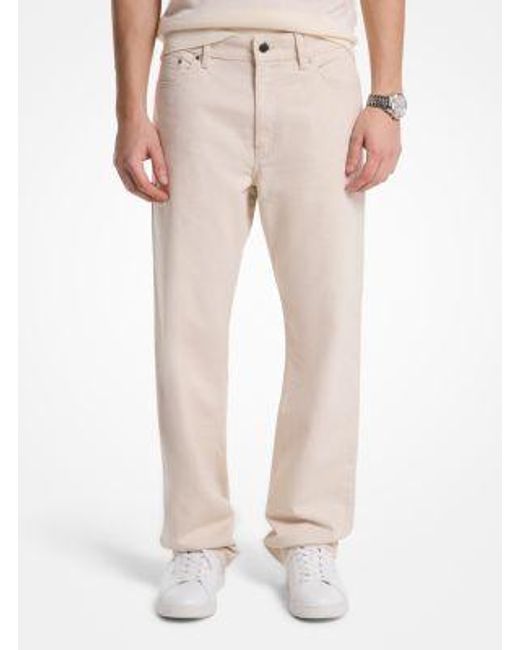 Michael Kors Natural Mk Finn Straight-Fit Stretch Denim Jeans for men