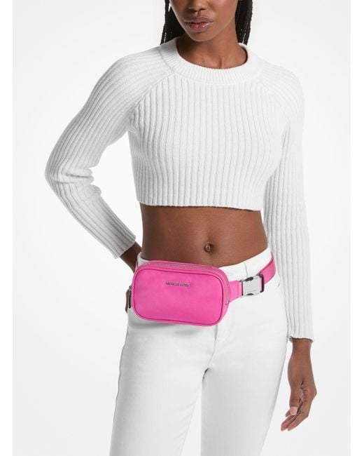 MICHAEL Michael Kors Pink Cara Small Nylon Belt Bag