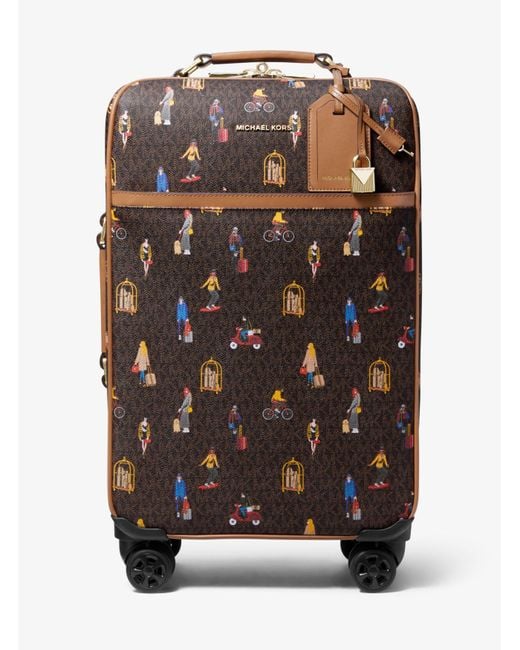 Michael Kors Brown Bedford Travel Extra-large Jet Set Girls Print Suitcase