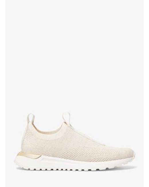MICHAEL Michael Kors White Mk Bodie Knit Slip-On Trainers