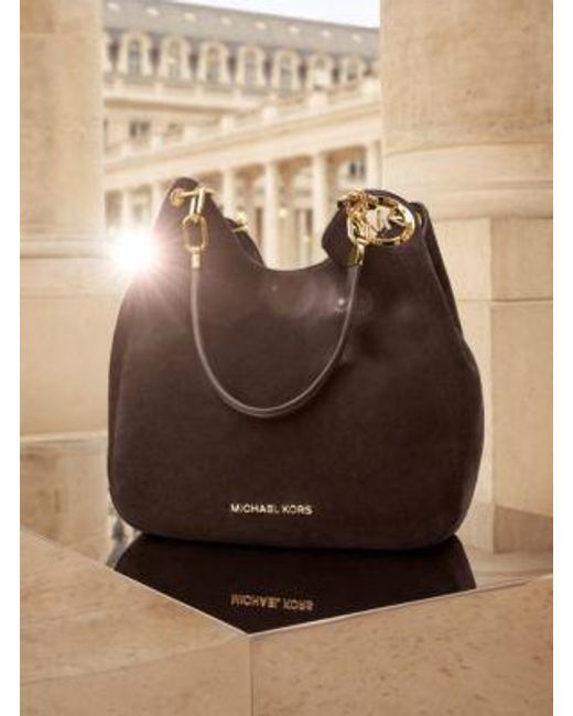 MICHAEL Michael Kors Black Mk Lillie Large Pebbled Leather Shoulder Bag